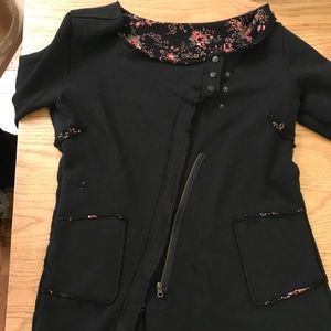 Asymmetrical Sweatshirt Jacket - 100% Cotton